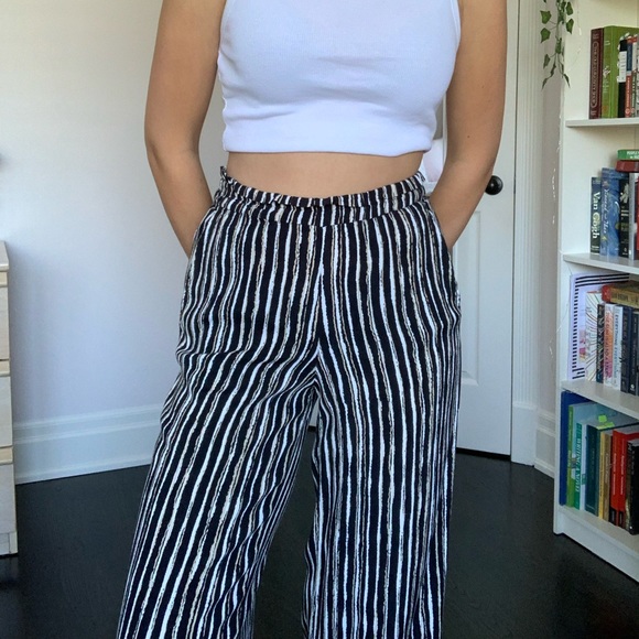 Striped flowy trousers - Picture 3 of 5